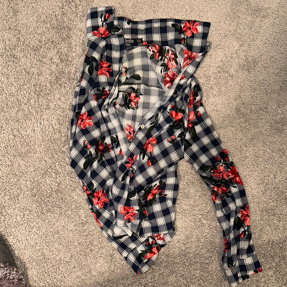 Floral button down